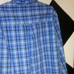 Button down long sleeve chaps casual plaid shirt